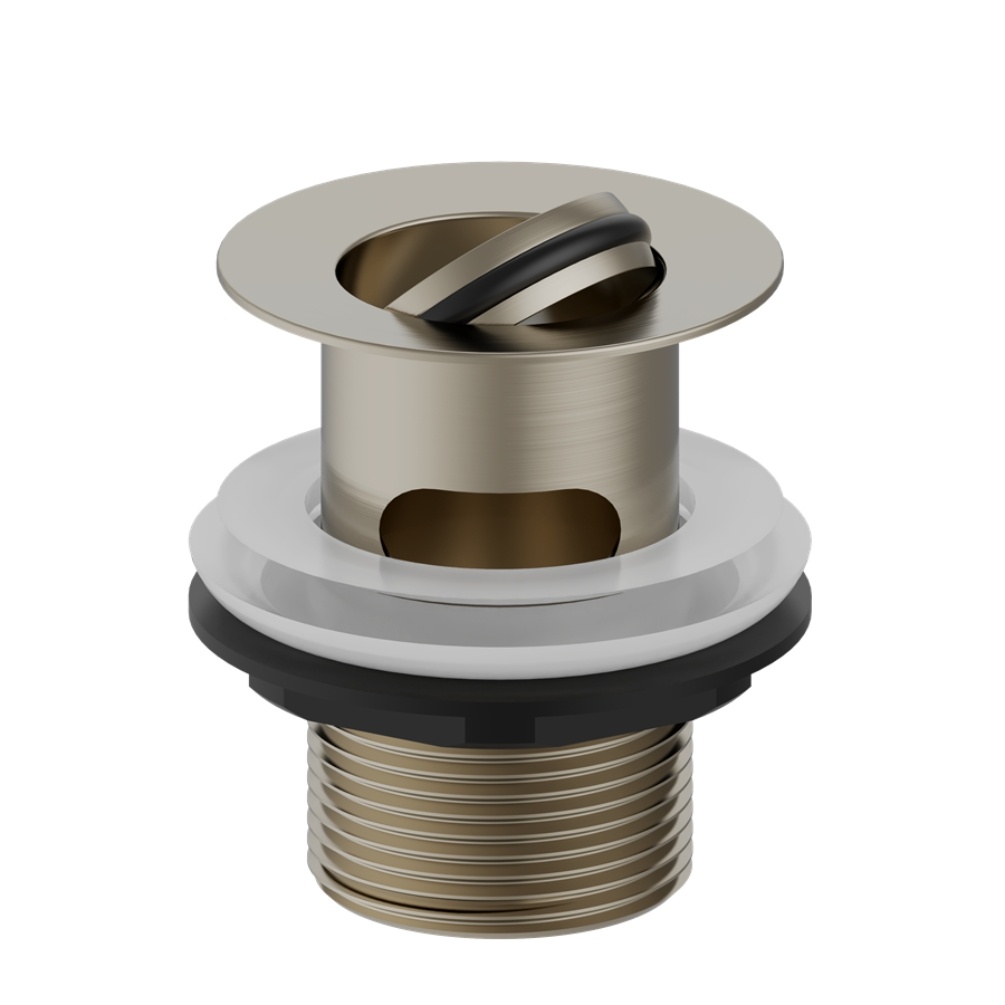 Product Cut out image of the Burlington Brushed Nickel Flip Top Slotted Basin Waste